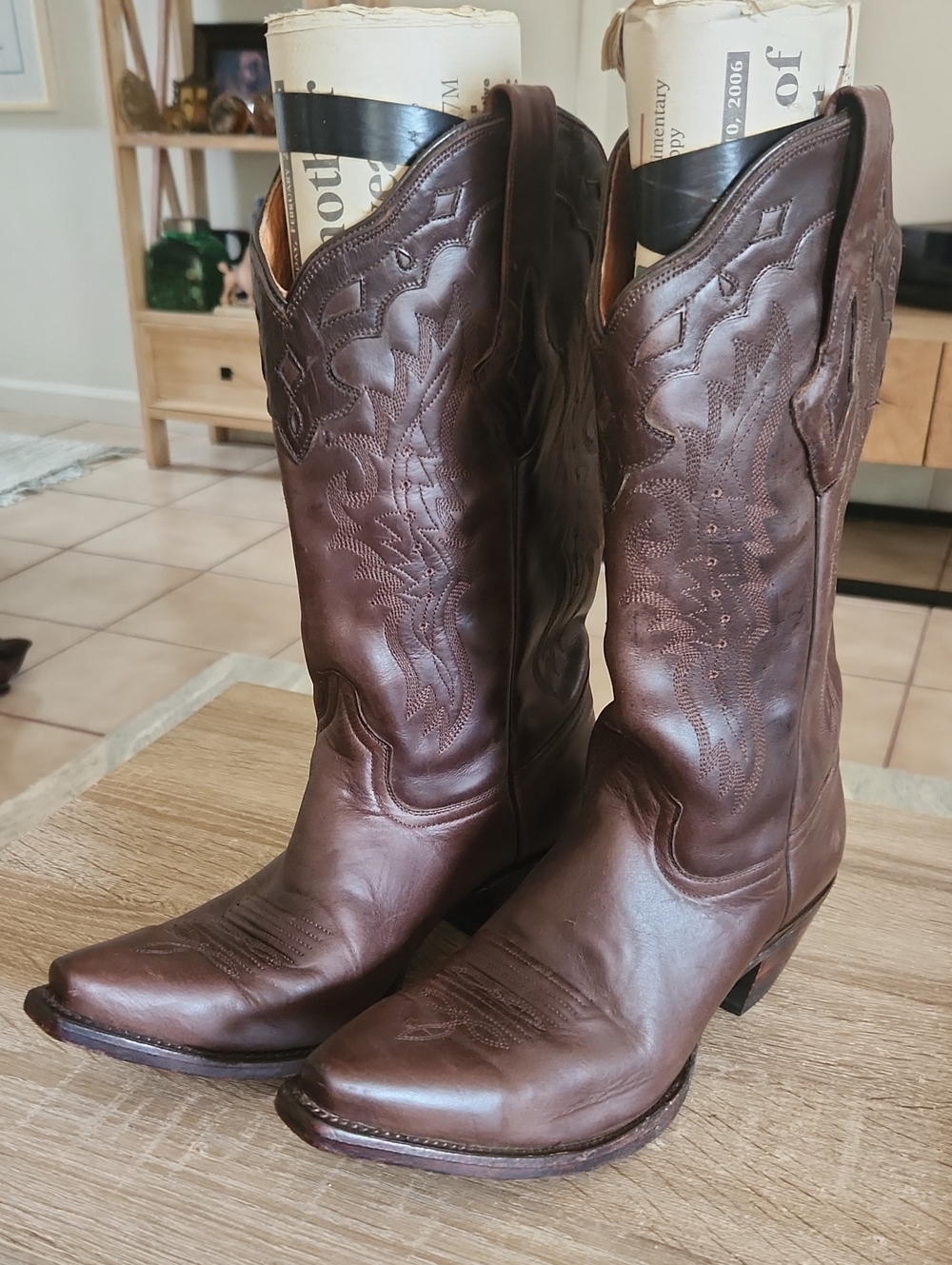 Resistol Ranch Leather Cowboy Boots